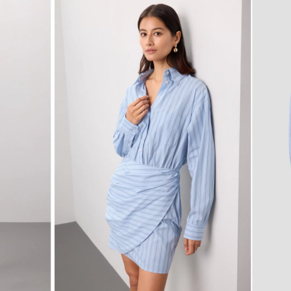 Mini Poplin Wrap Dress